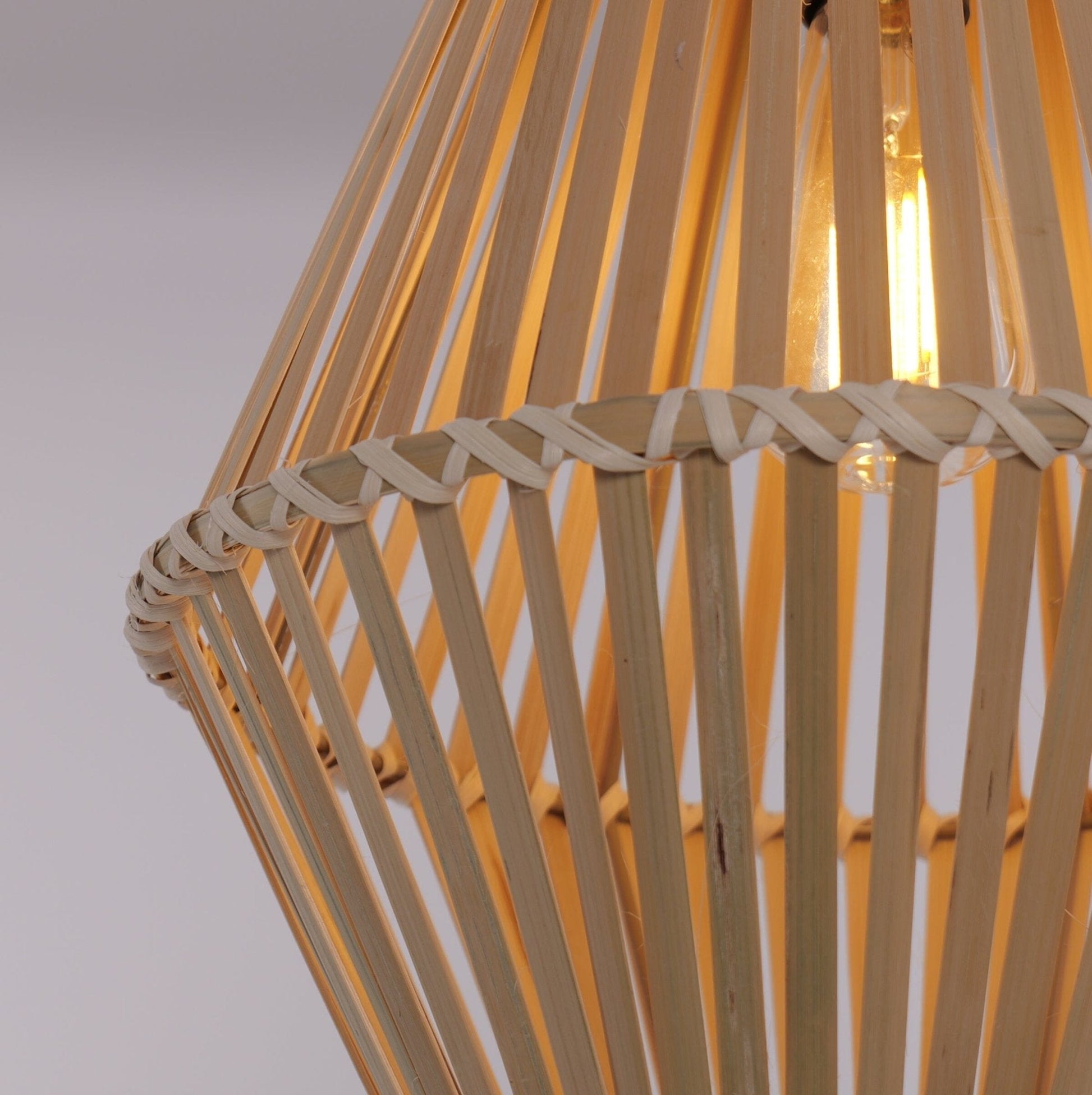 Lightsin Sustainable Geometric Bamboo Pendant Light - House Comfort