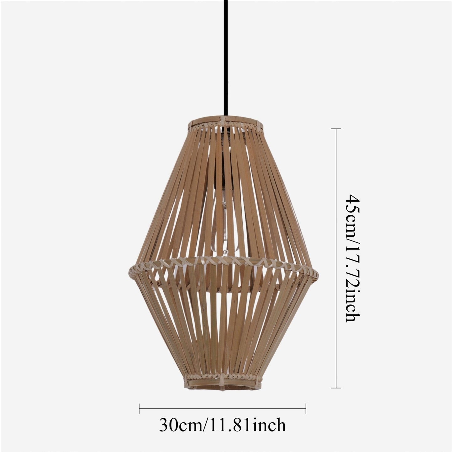 Lightsin Sustainable Geometric Bamboo Pendant Light - House Comfort