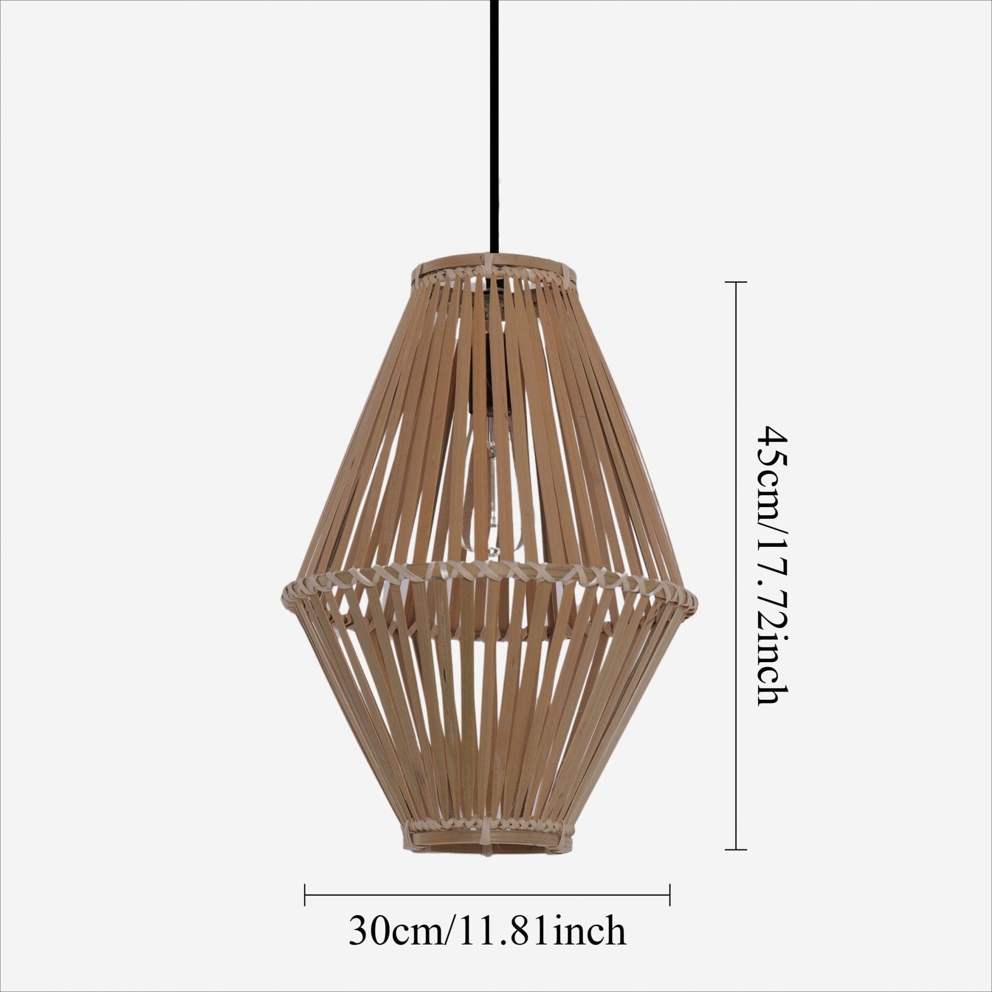 Lightsin Sustainable Geometric Bamboo Pendant Light - House Comfort