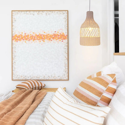 Lightsin Sustainable Handwoven White Rattan Light Fixture - House Comfort