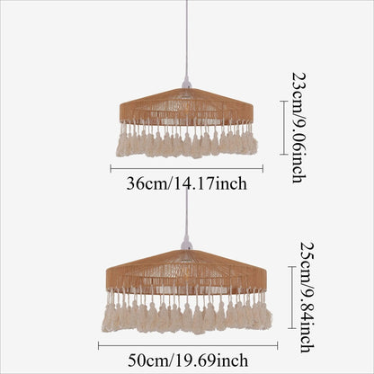 Lightsin Tassel Breeze Woven Pendant Light for Boho Charm and Warmth - House Comfort