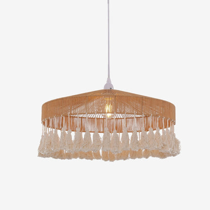 Lightsin Tassel Breeze Woven Pendant Light for Boho Charm and Warmth - House Comfort