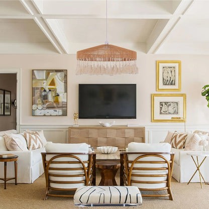 Lightsin Tassel Breeze Woven Pendant Light for Boho Charm and Warmth - House Comfort