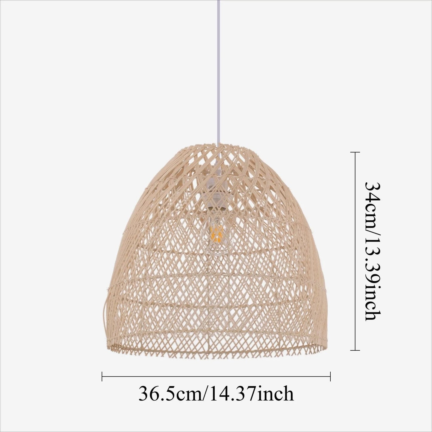 Lightsin TerraBell Dome Shaped Rattan Hanging Light - House Comfort