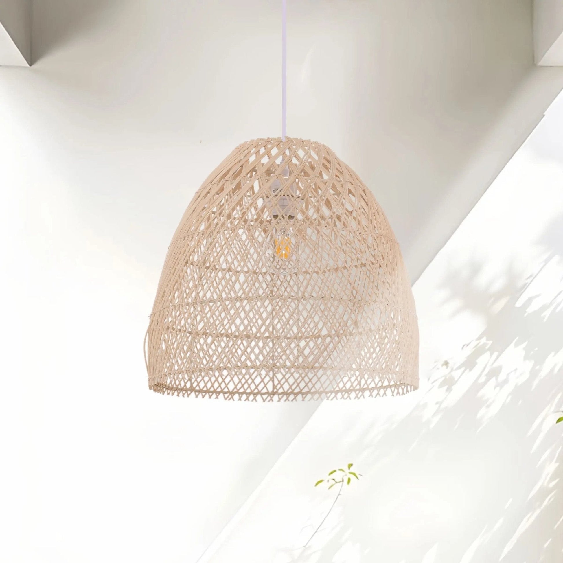 Lightsin TerraBell Dome Shaped Rattan Hanging Light - House Comfort