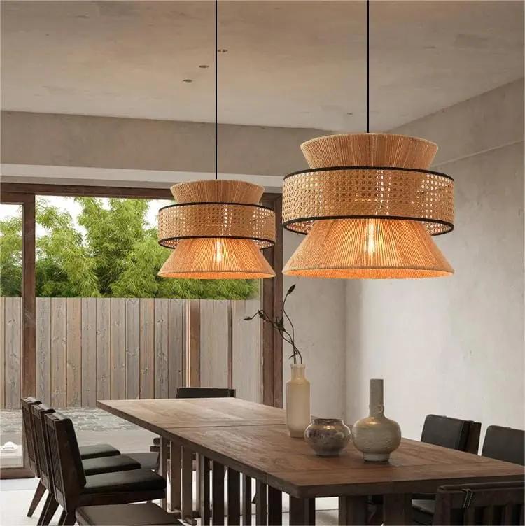 Lightsin Vintage Countryside Style Hemp Rope Pendant Lights - House Comfort