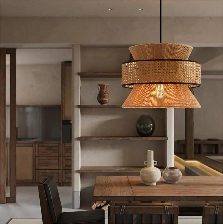 Lightsin Vintage Countryside Style Hemp Rope Pendant Lights - House Comfort