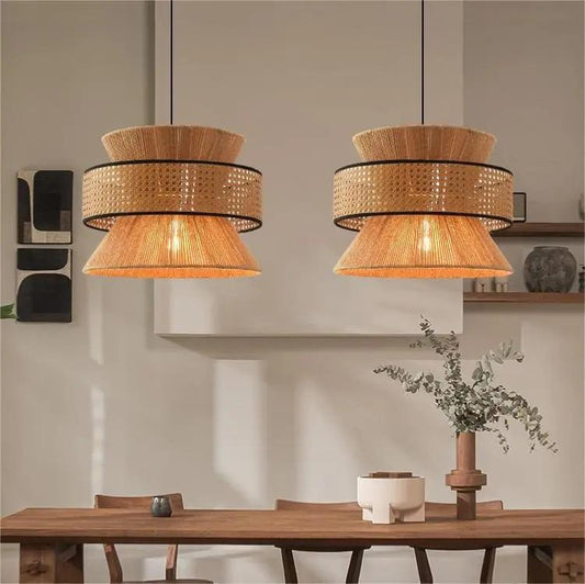 Lightsin Vintage Countryside Style Hemp Rope Pendant Lights - House Comfort