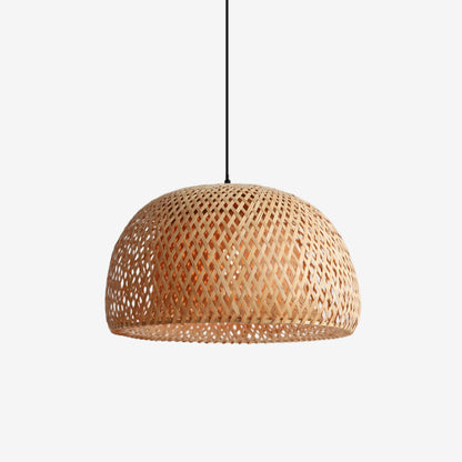 Lightsin Vintage Handwoven Bamboo Dome Pendant Light - House Comfort