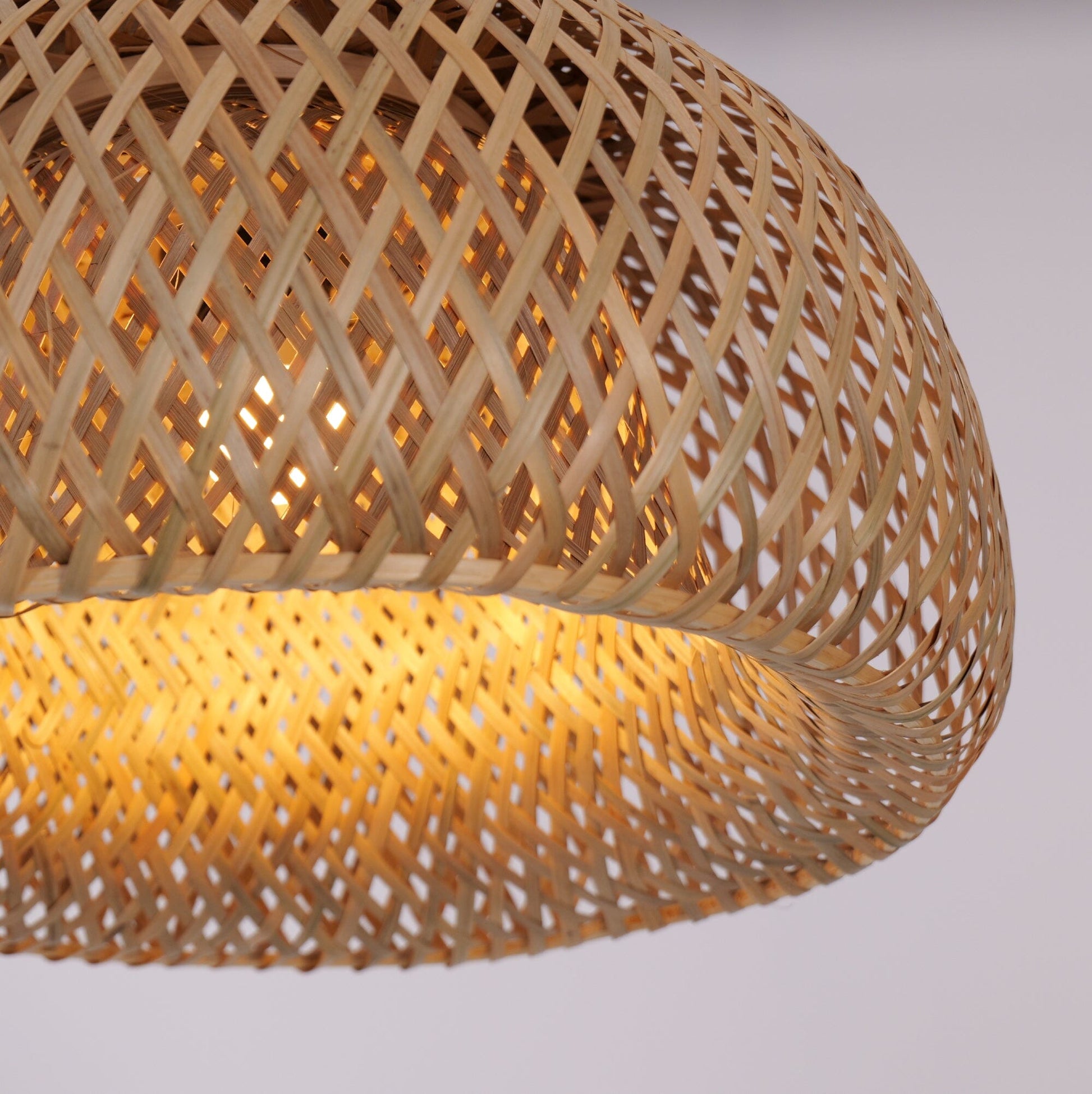 Lightsin Vintage Handwoven Bamboo Dome Pendant Light - House Comfort