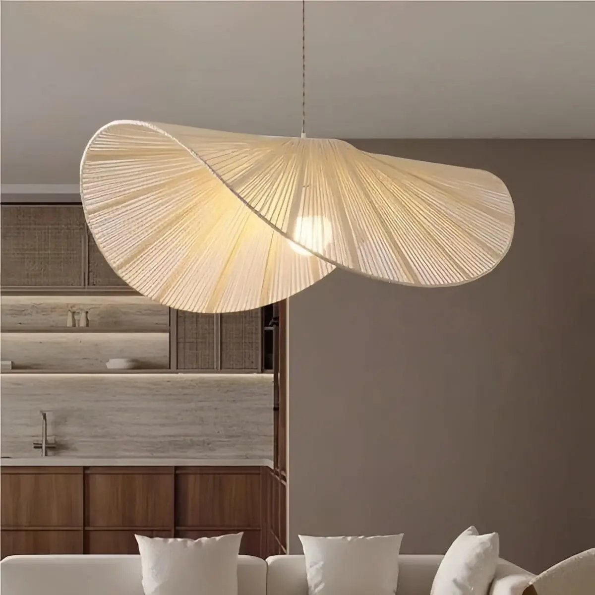 Lightsin Vintage Simple Creative Handwoven Hemp Rope Pendant Light Fixture - House Comfort