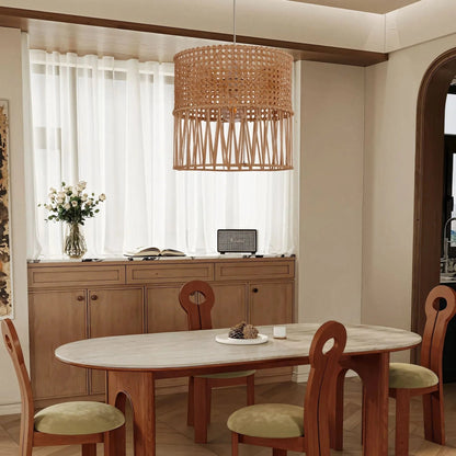 Lightsin Wabi - Sabi Style Hand - woven Rattan Pendant Light - House Comfort