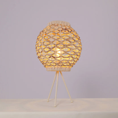 Lightsin Water Hyacinth Rattan Ball - Shaped Woven Table Lamp – Natural Handwoven Lighting for Cozy Spaces - House Comfort