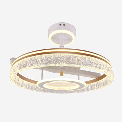 Lightsin Whisper Quiet Reversible Ceiling Fan with Light Acrylic and Metal Fan Ceiling Light Fixture - House Comfort