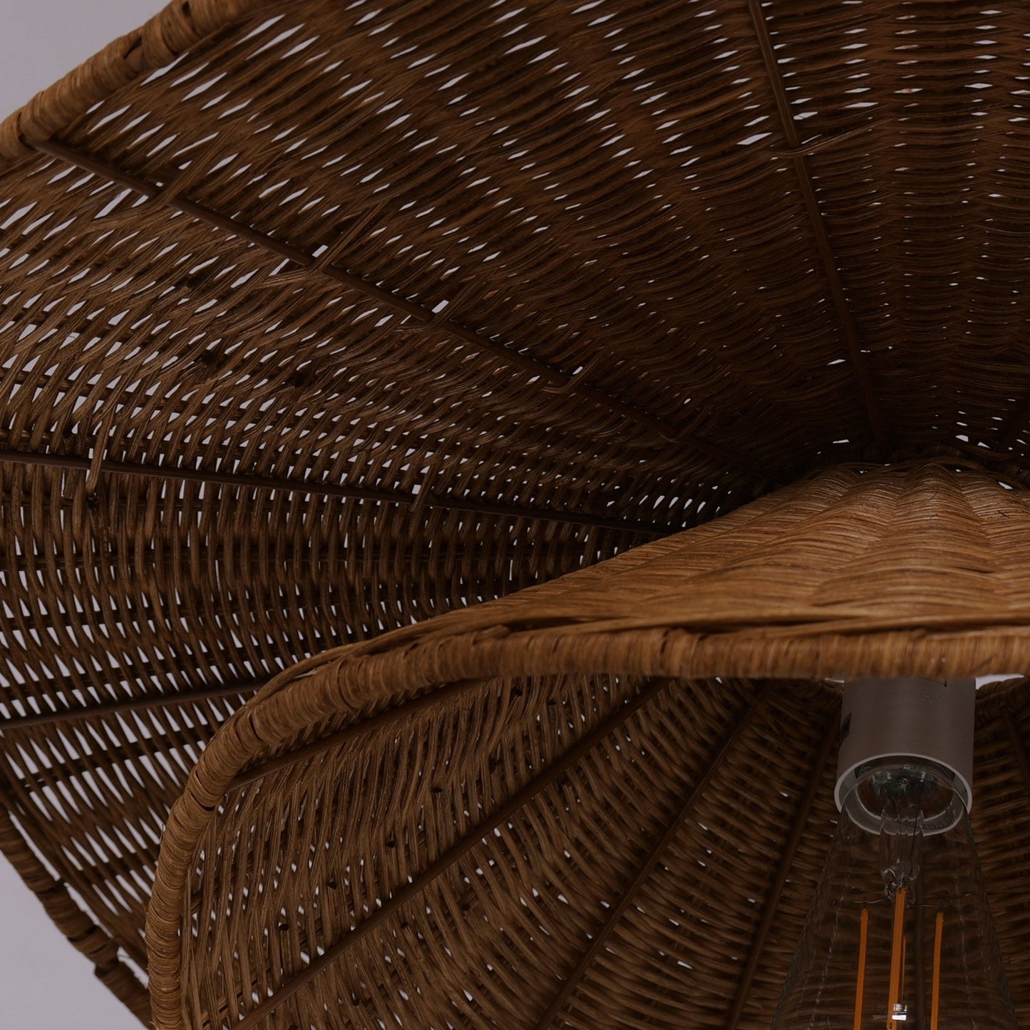 Lightsin Woven Rattan and Iron Pendant Light – Organic Ceiling Pendant Light for Dining Room, Living Room, and Modern Rustic Interiors - House Comfort