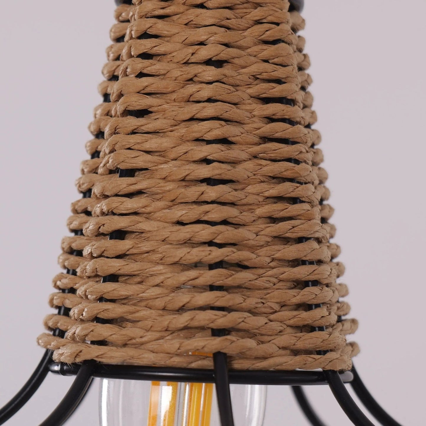 Lightsin Woven Rattan Cage Pendant Light for Natural Charm and Effortless Elegance - House Comfort