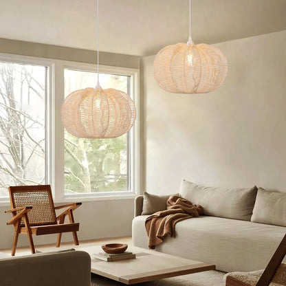 Lightsin Woven Rattan Ceiling Light for a Serene Ambiance - House Comfort