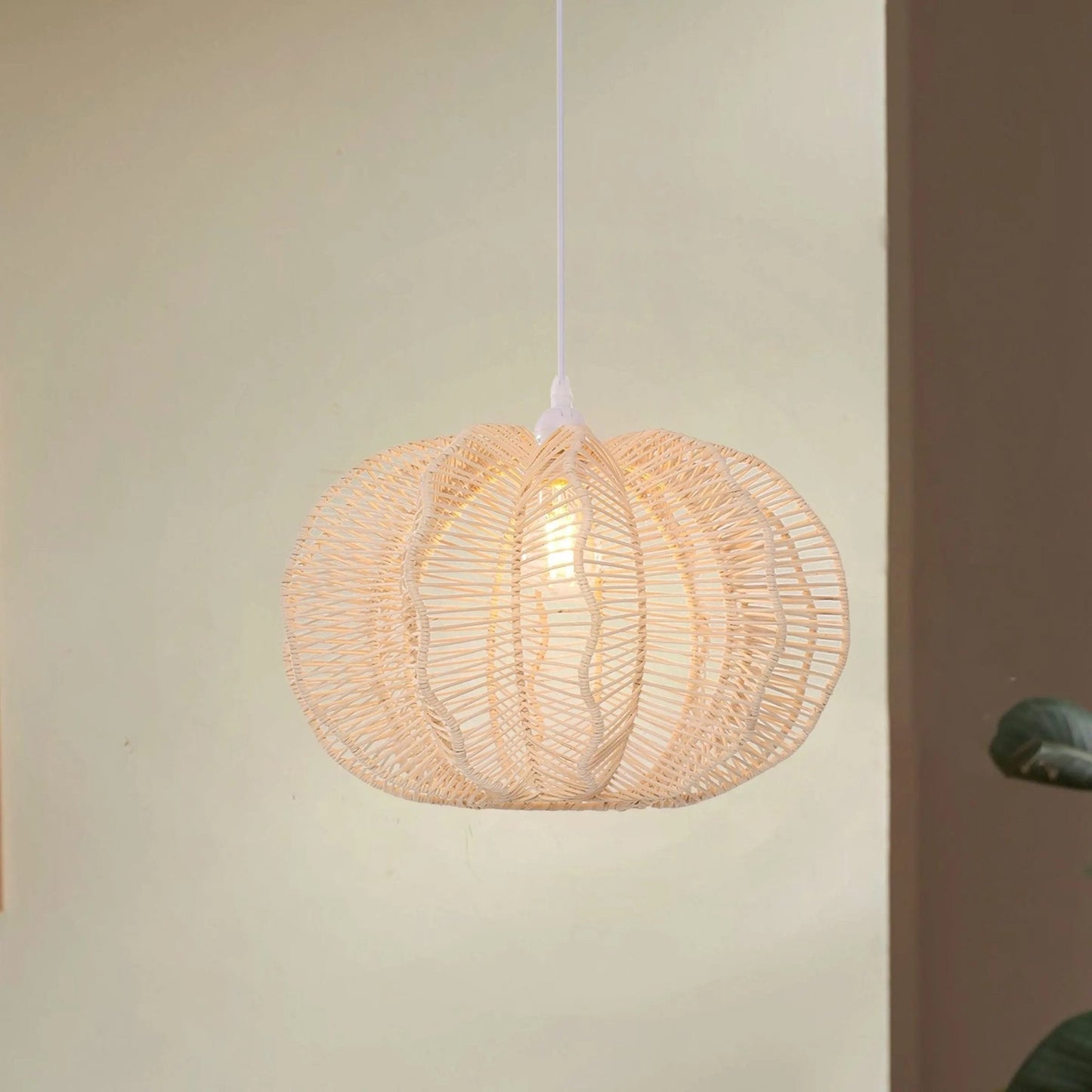Lightsin Woven Rattan Ceiling Light for a Serene Ambiance - House Comfort
