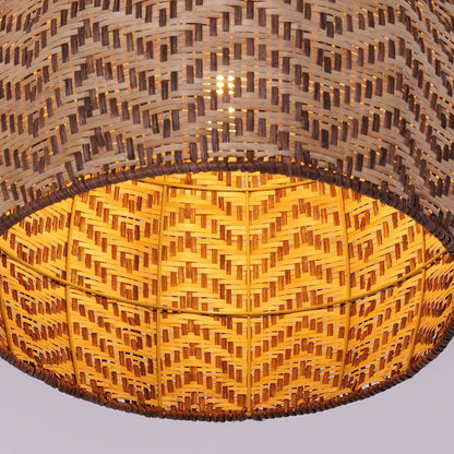 Lightsin Woven Rattan Ceiling Light with Wave Details for Modern Ceiling Lights - House Comfort