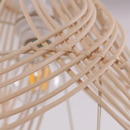 Lightsin Woven Whisper Natural Rattan Pendant Light for Serene Living - House Comfort