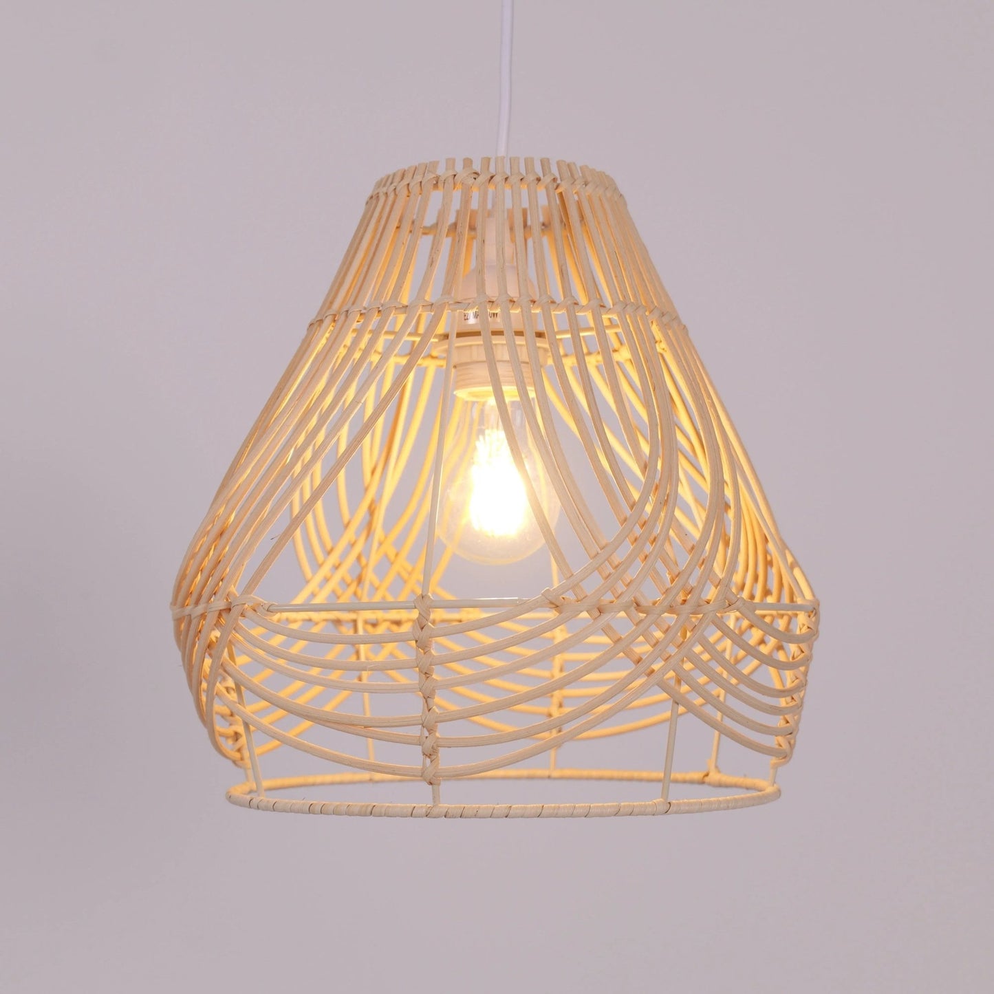 Lightsin Woven Whisper Natural Rattan Pendant Light for Serene Living - House Comfort