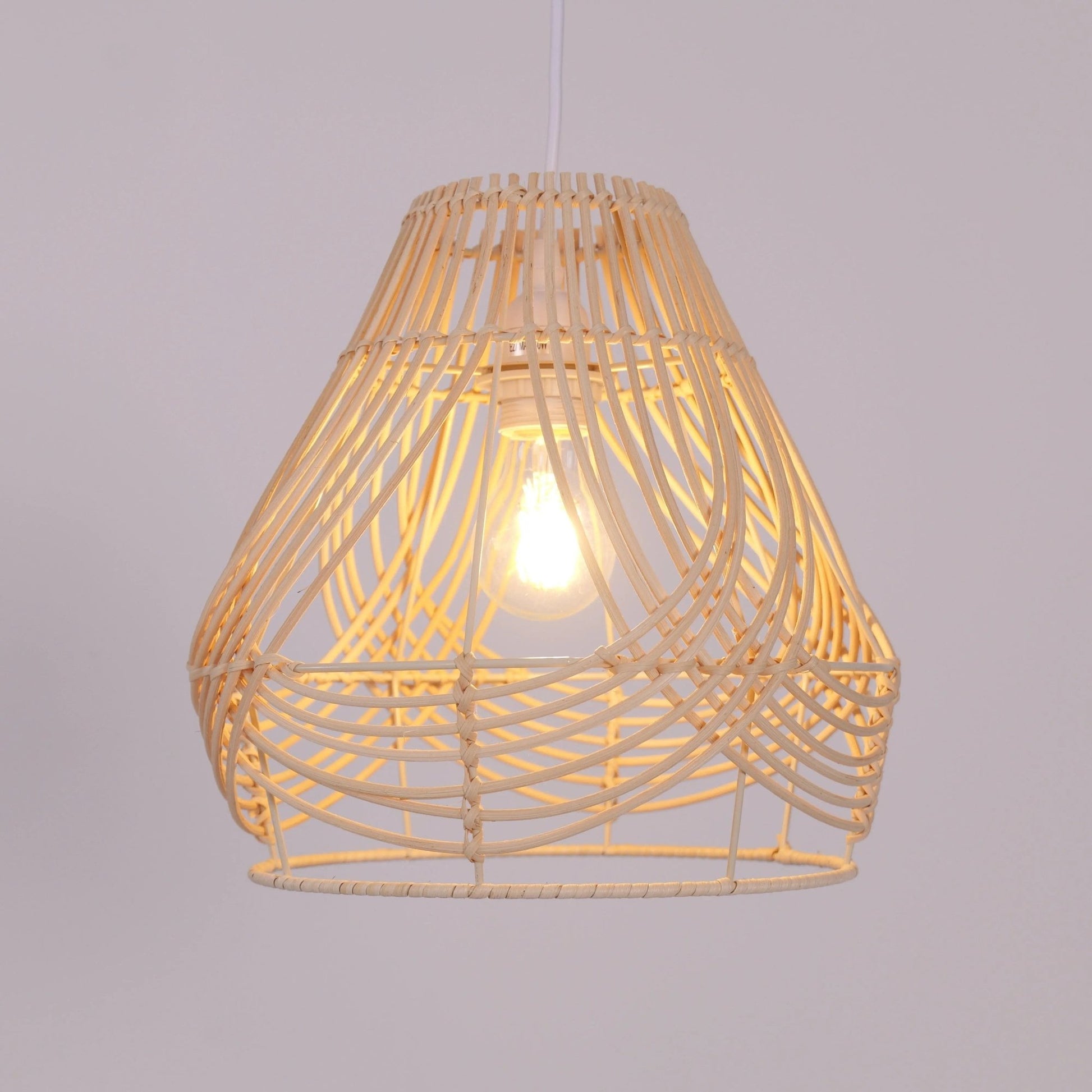 Lightsin Woven Whisper Natural Rattan Pendant Light for Serene Living - House Comfort