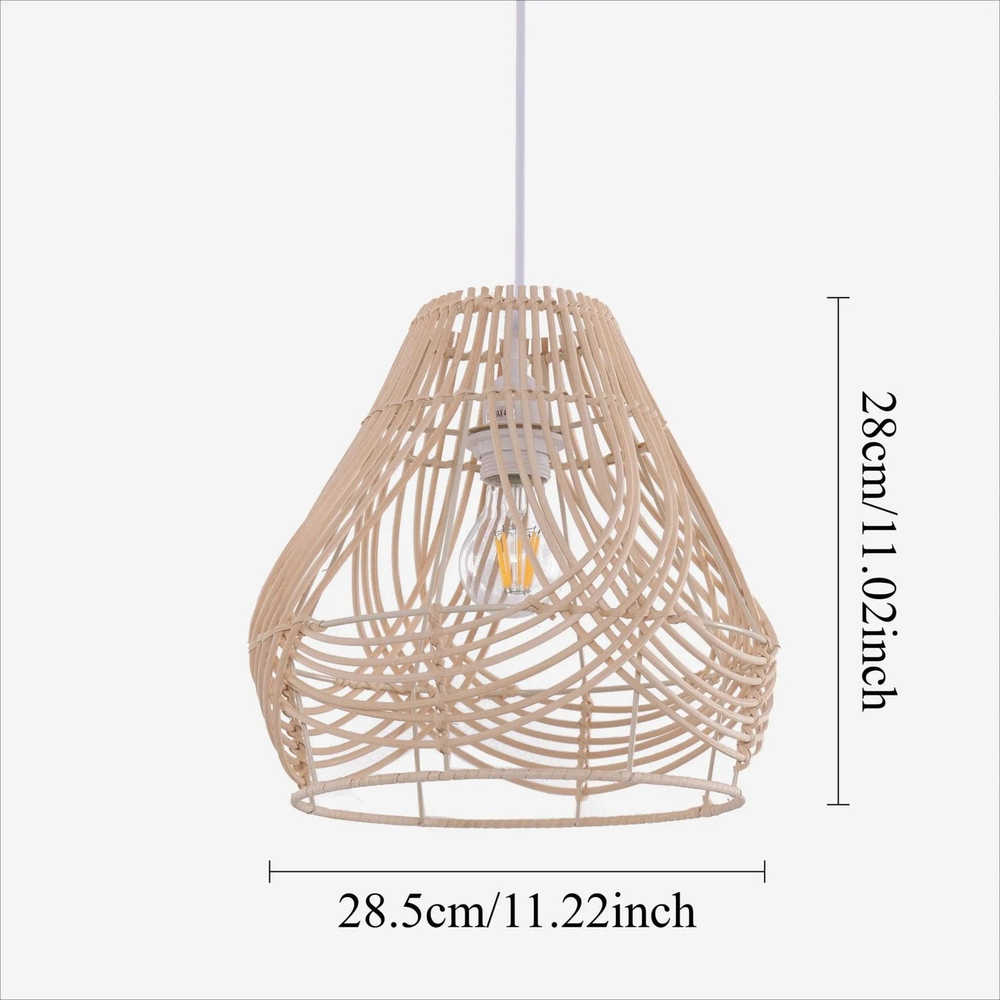 Lightsin Woven Whisper Natural Rattan Pendant Light for Serene Living - House Comfort