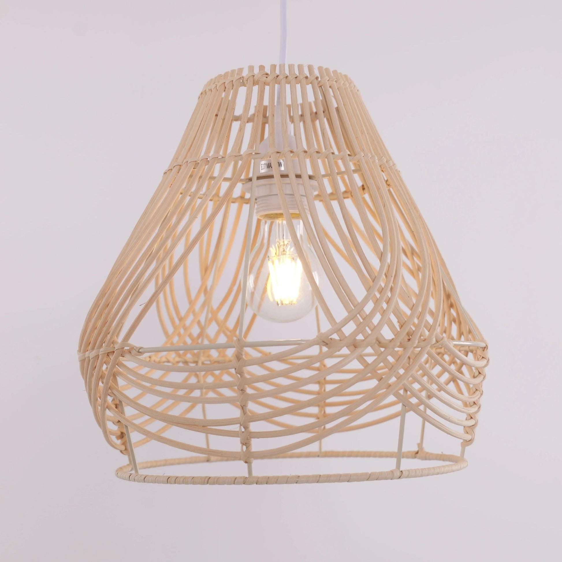 Lightsin Woven Whisper Natural Rattan Pendant Light for Serene Living - House Comfort