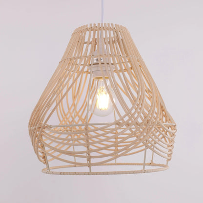 Lightsin Woven Whisper Natural Rattan Pendant Light for Serene Living - House Comfort