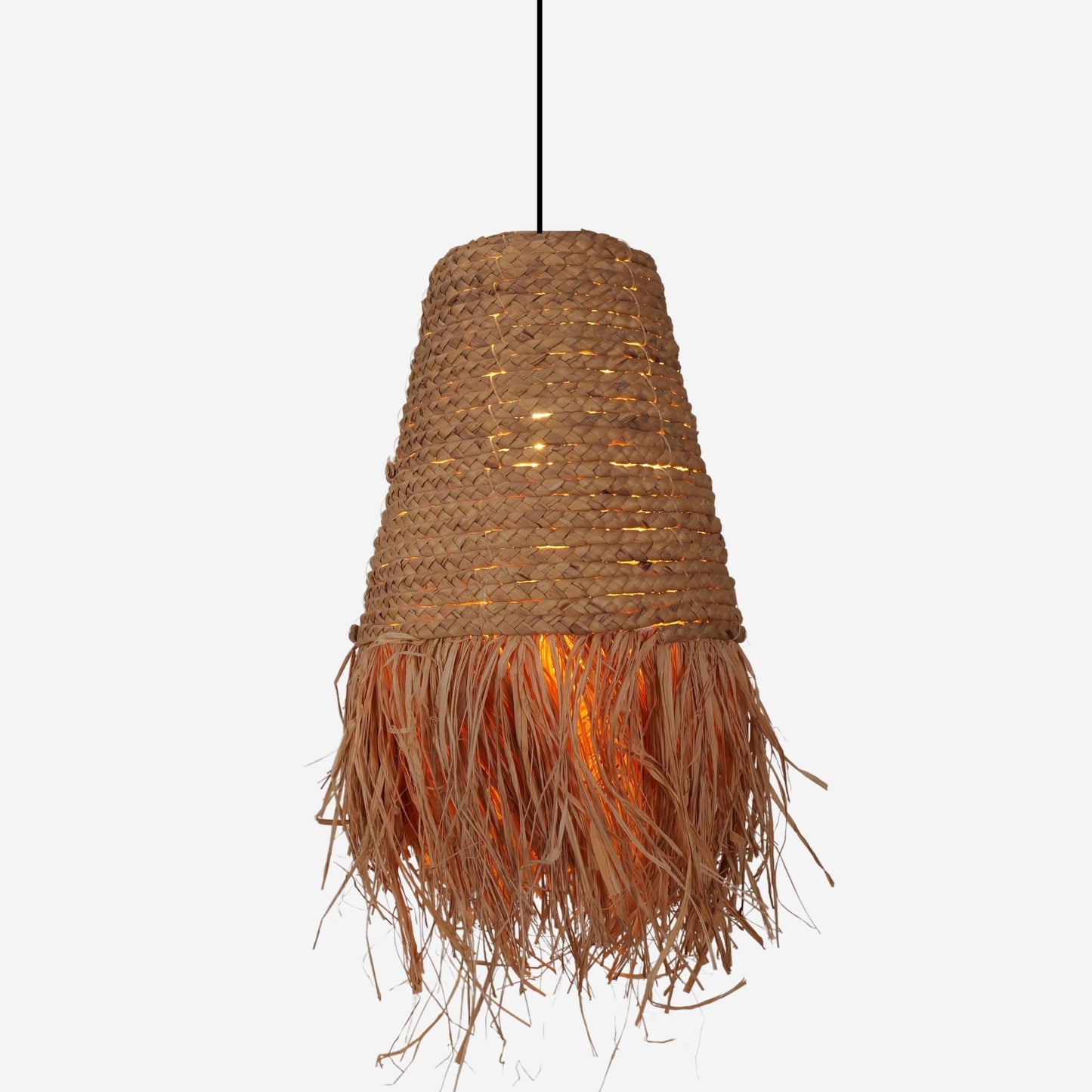 Lightsin Zen Wabi - Sabi Woven Pendant Light with Natural Grass Texture - House Comfort