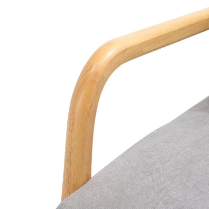 Linen Buttoned Rocking Chair & Footstool Set - House Comfort