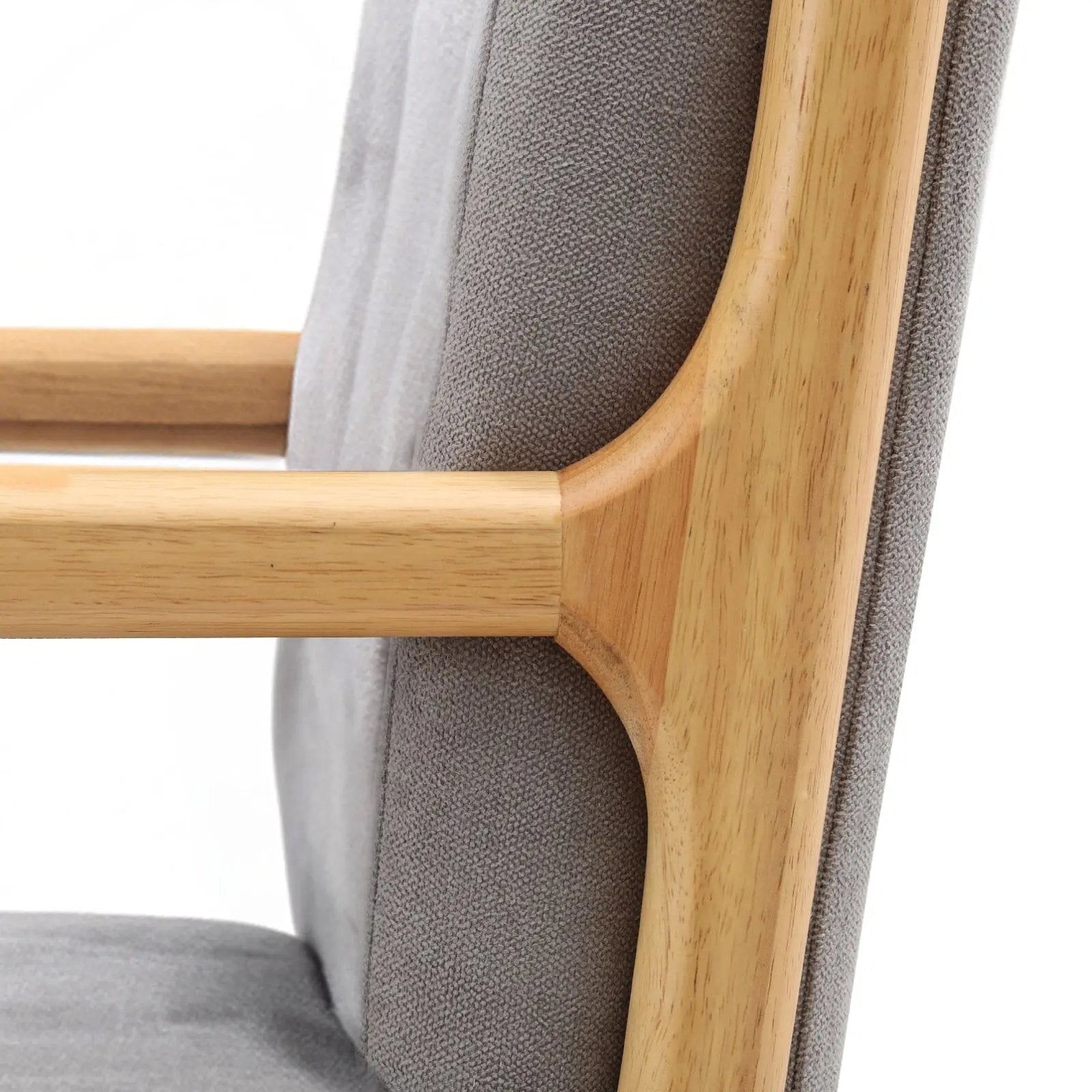 Linen Buttoned Rocking Chair & Footstool Set - House Comfort