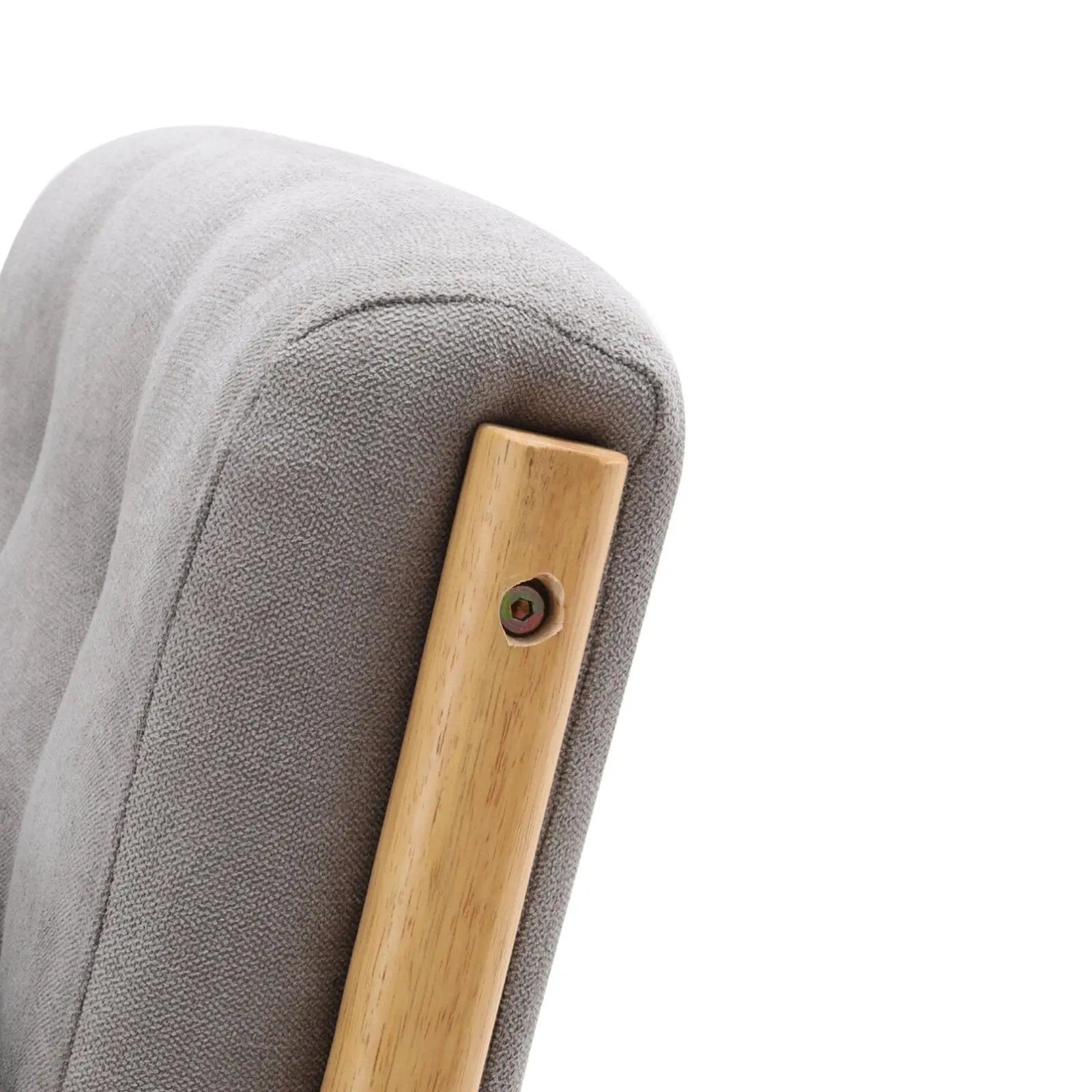 Linen Buttoned Rocking Chair & Footstool Set - House Comfort