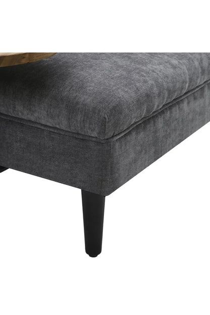 Linen Chaise Lounge with Tray Table - House Comfort