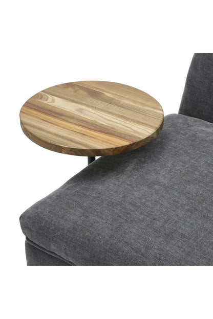 Linen Chaise Lounge with Tray Table - House Comfort