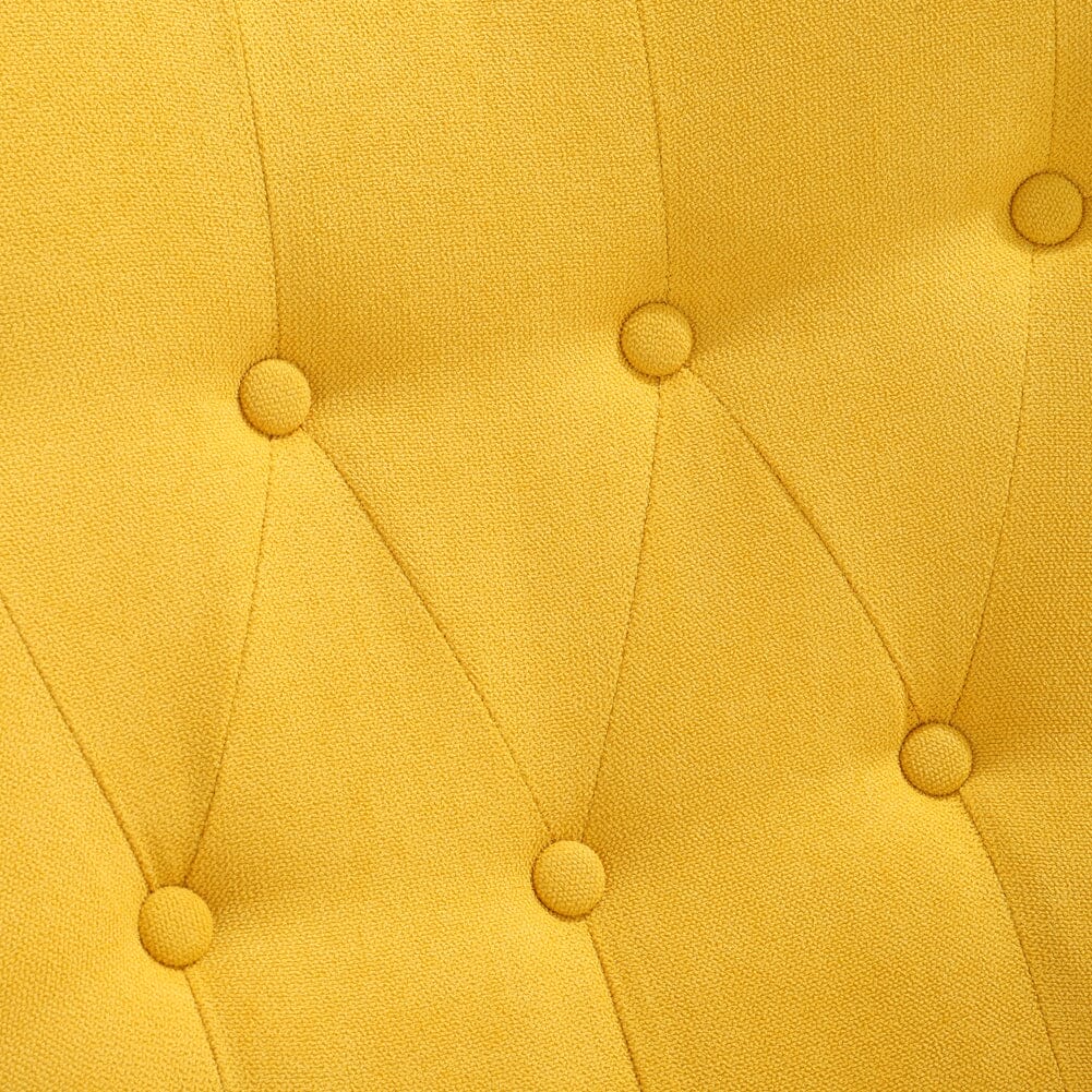 Linen Upholstered Accent Chair with Wood Legs - House Comfort