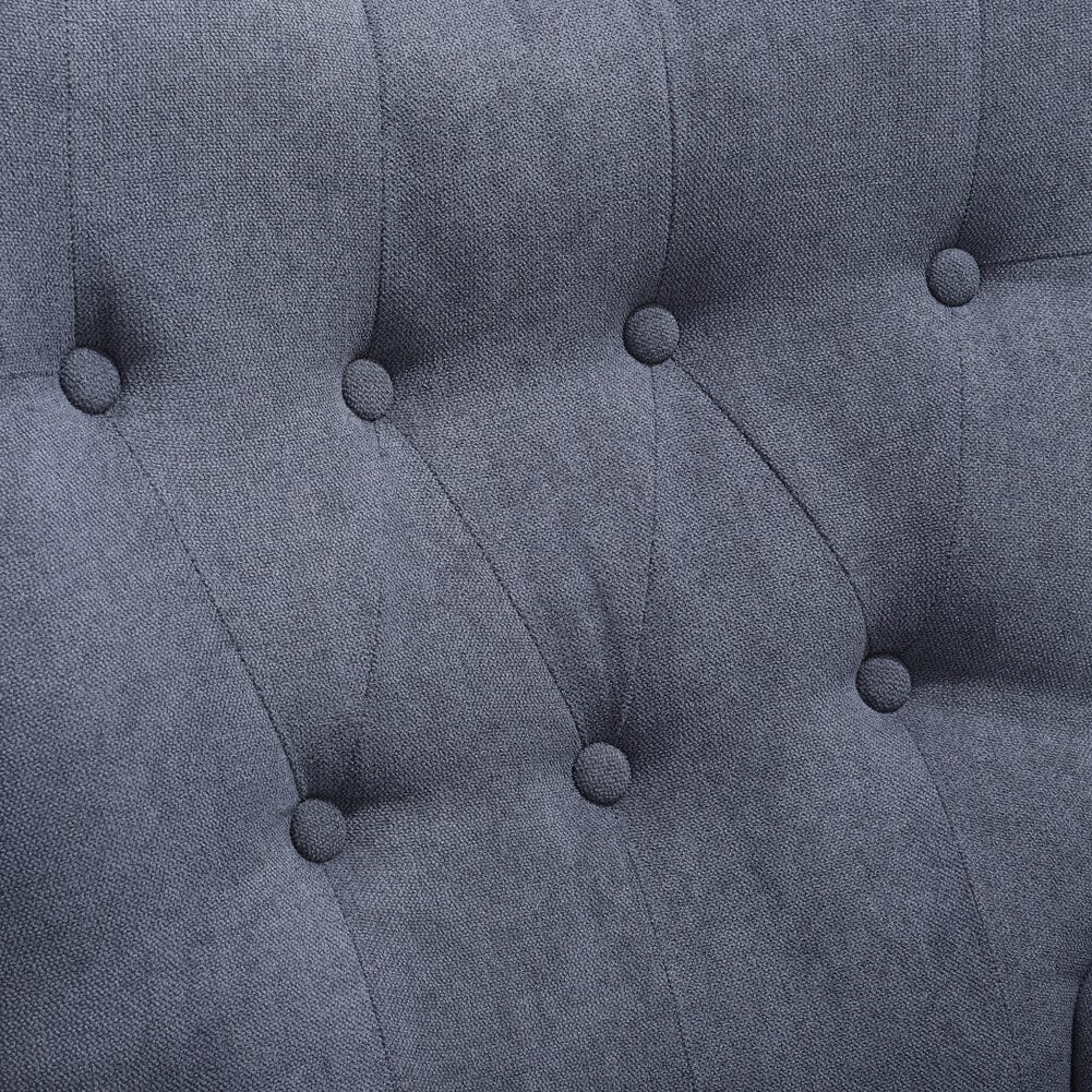 Linen Upholstered Accent Chair with Wood Legs - House Comfort