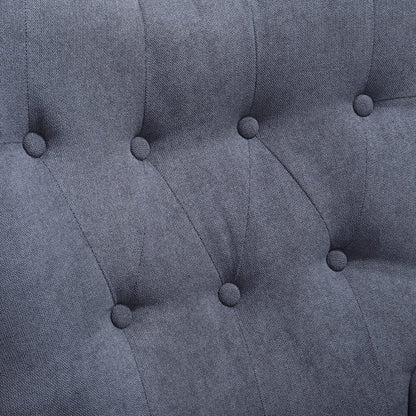 Linen Upholstered Accent Chair with Wood Legs - House Comfort