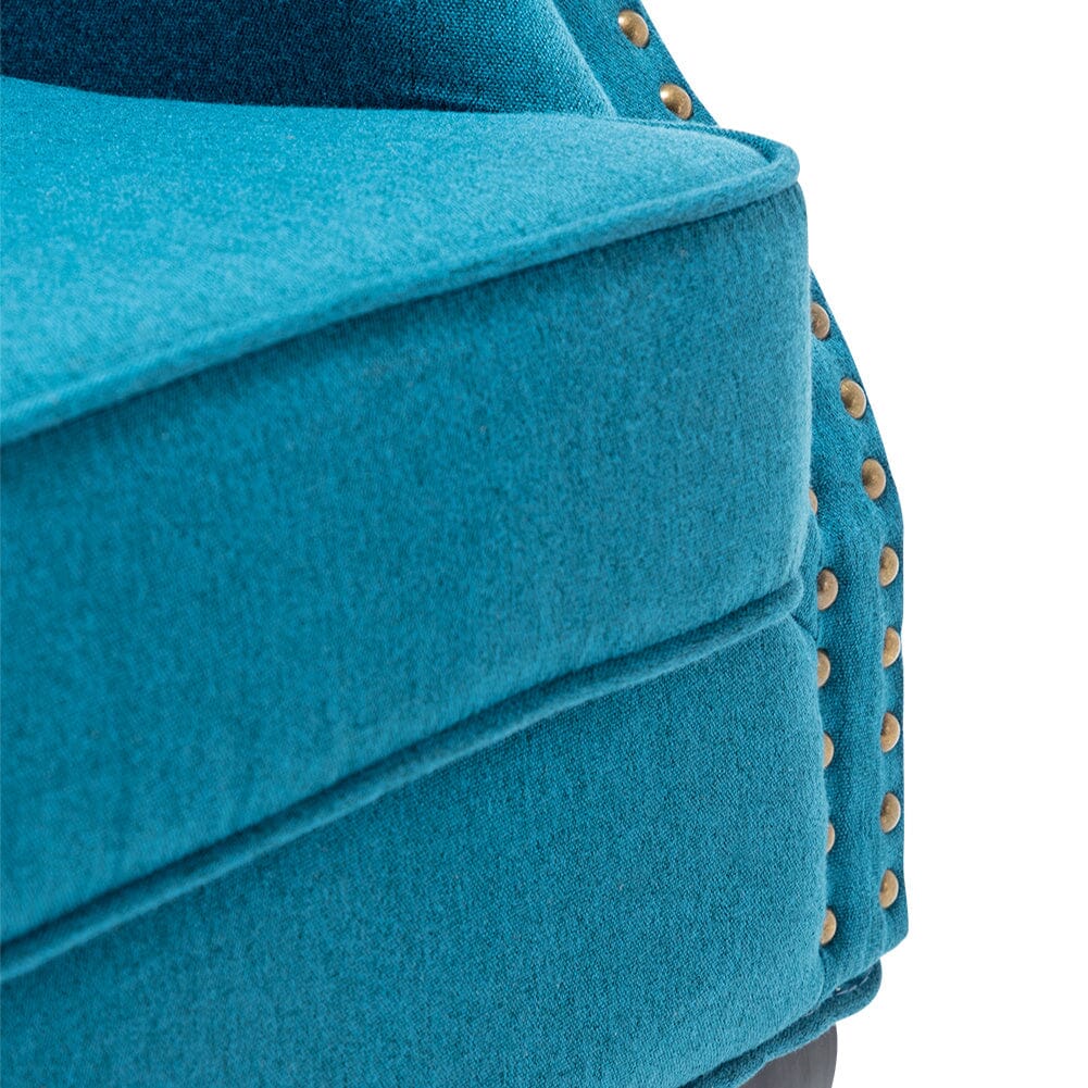 Linen Upholstery Wingback Chair With Cushion - House Comfort