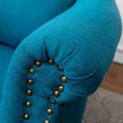 Linen Upholstery Wingback Chair With Cushion - House Comfort