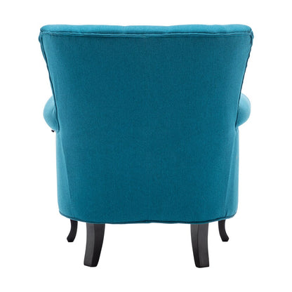 Linen Upholstery Wingback Chair With Cushion - House Comfort