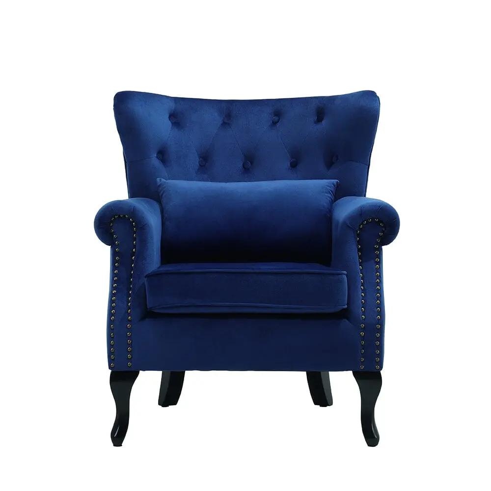 Luxurious Button Armchair with Toss Pillow - House Comfort