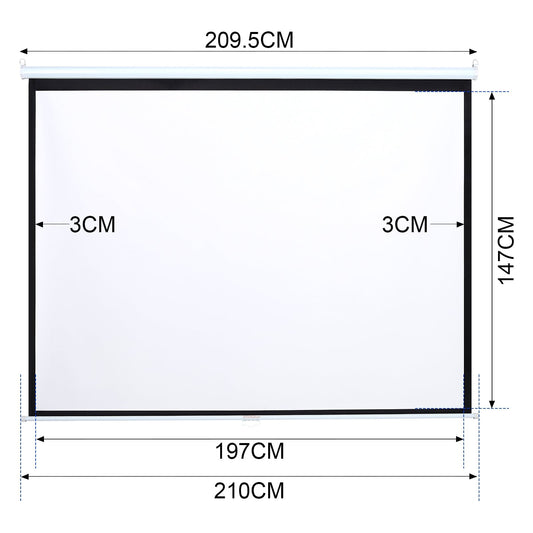 Manual Pull Down Retractable Projector Screen - House Comfort