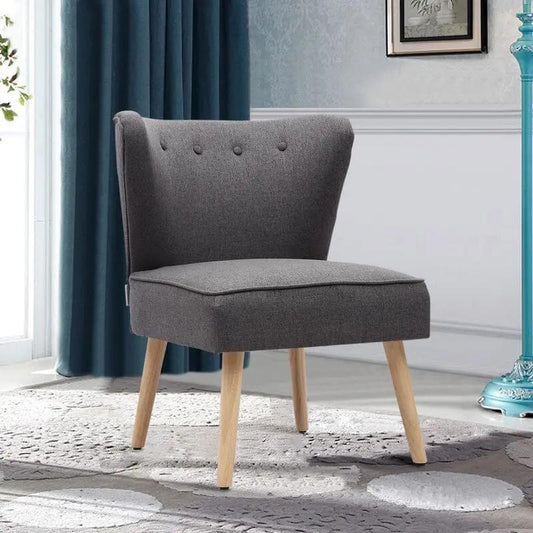 Medium Single Leisure Armchair with Wooden Legs - House Comfort