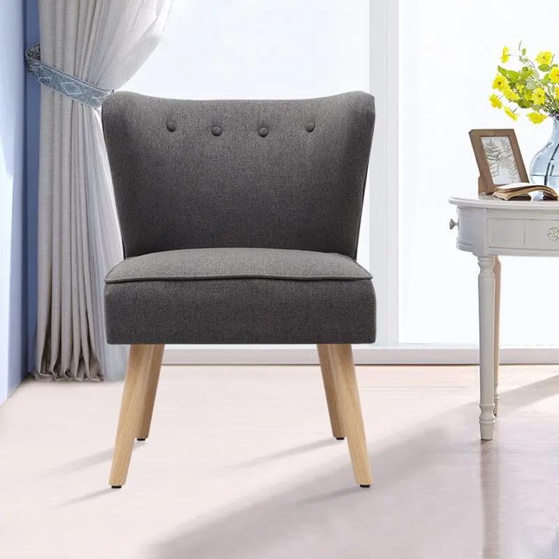 Medium Single Leisure Armchair with Wooden Legs - House Comfort