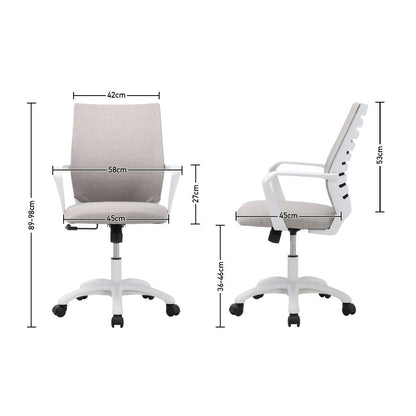 Mesh Adjustment Lumbar Support Back Ergonomic Swivel Office Chair with Wheels - House Comfort