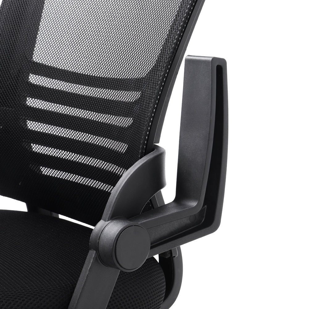 Mesh Back Ergonomic 360 Degree Swivel Office Chair with Folding Armrests - House Comfort