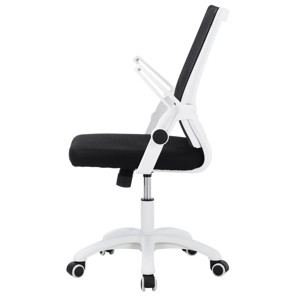 Mesh Back Ergonomic 360 Degree Swivel Office Chair with Folding Armrests - House Comfort