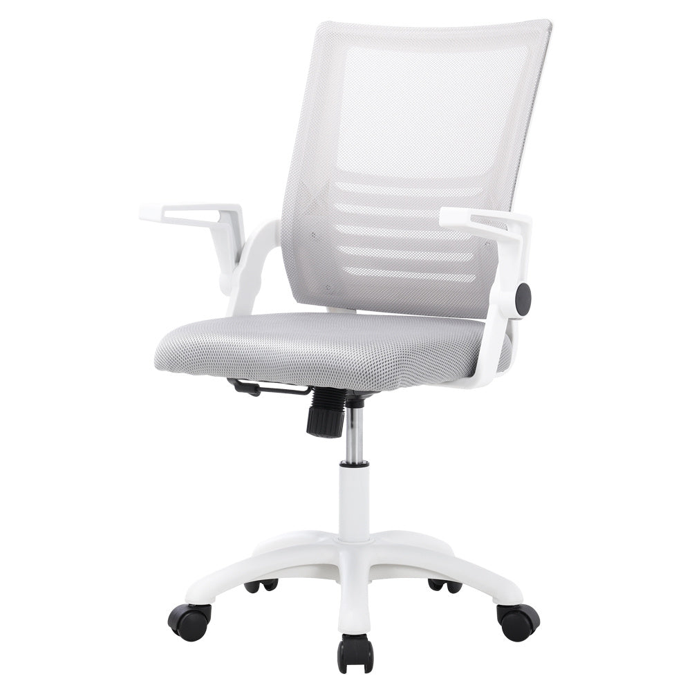 Mesh Back Ergonomic 360 Degree Swivel Office Chair with Folding Armrests - House Comfort