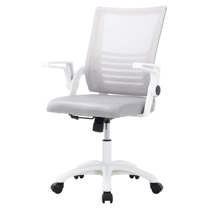 Mesh Back Ergonomic 360 Degree Swivel Office Chair with Folding Armrests - House Comfort